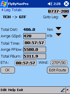 Trip Totals Screen