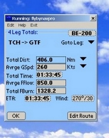FlyBy Nav Pro Windows Version Picture