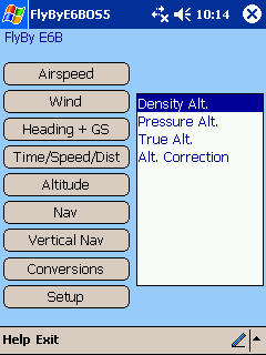 Altitude Menu